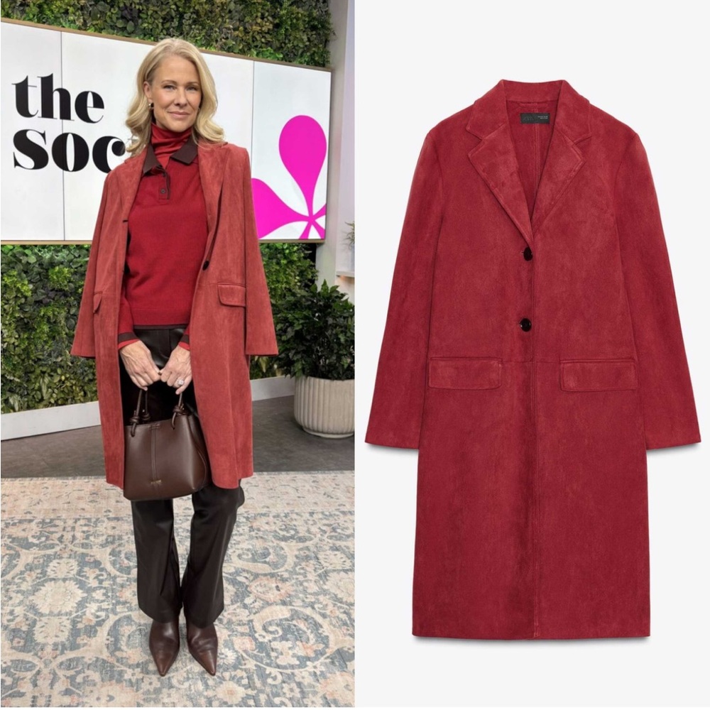 Zara Red Women's Blazer Coat